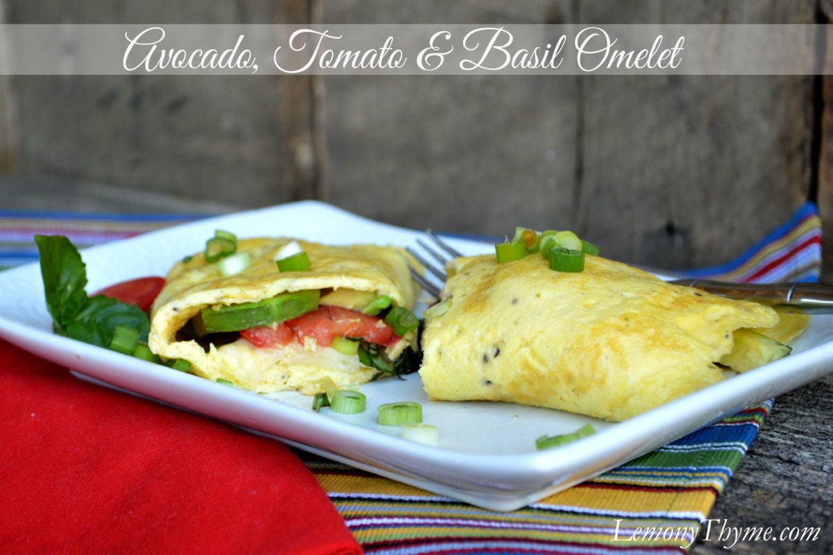 Avocado Tomato Basil Omelet