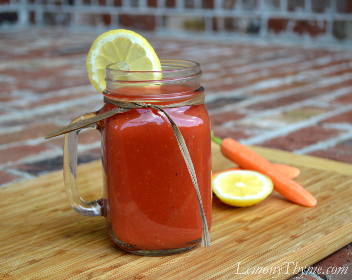 Homemade vegetable shop juice