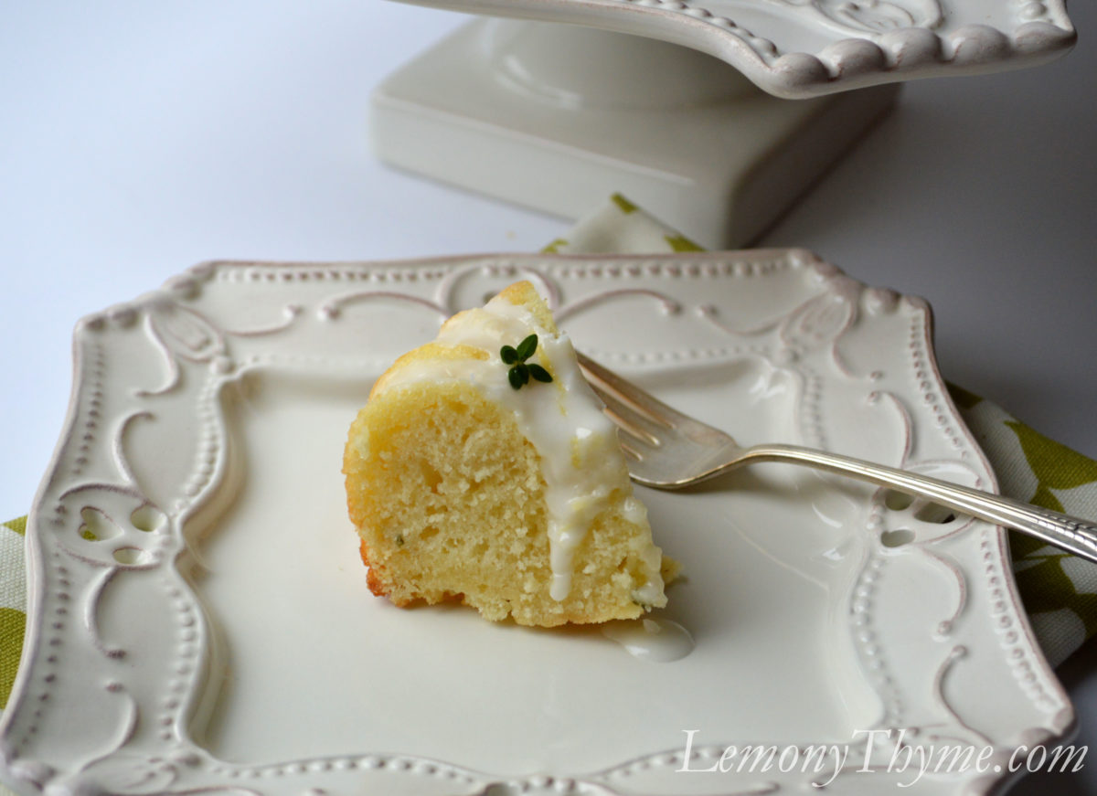 Lemon and thyme mini bundt cakes recipe