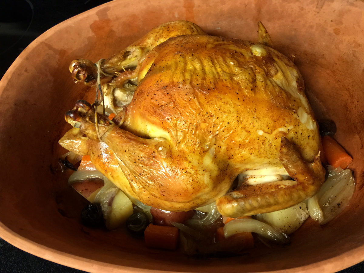 Roast Clay-Pot Lemon Chicken with Garlic and Chilli - Love the Kitchen