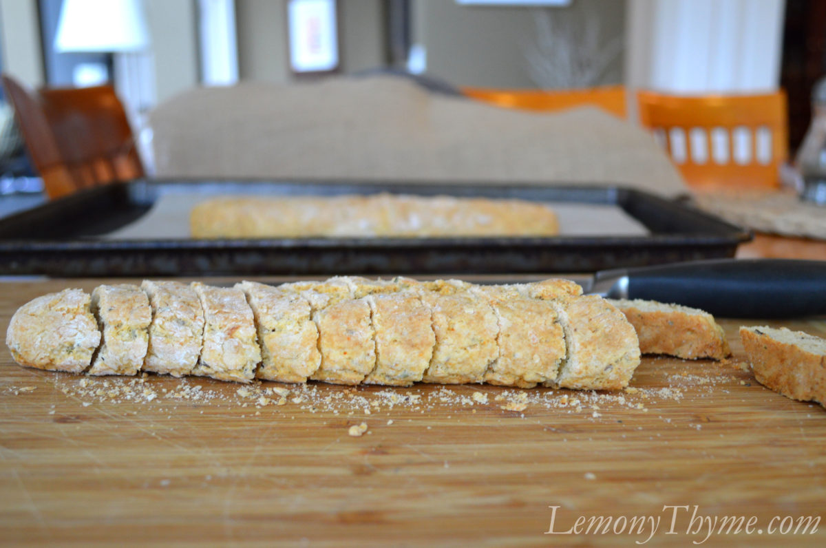 Savory Parmesan & Herb Walnut Biscotti - Lemony Thyme