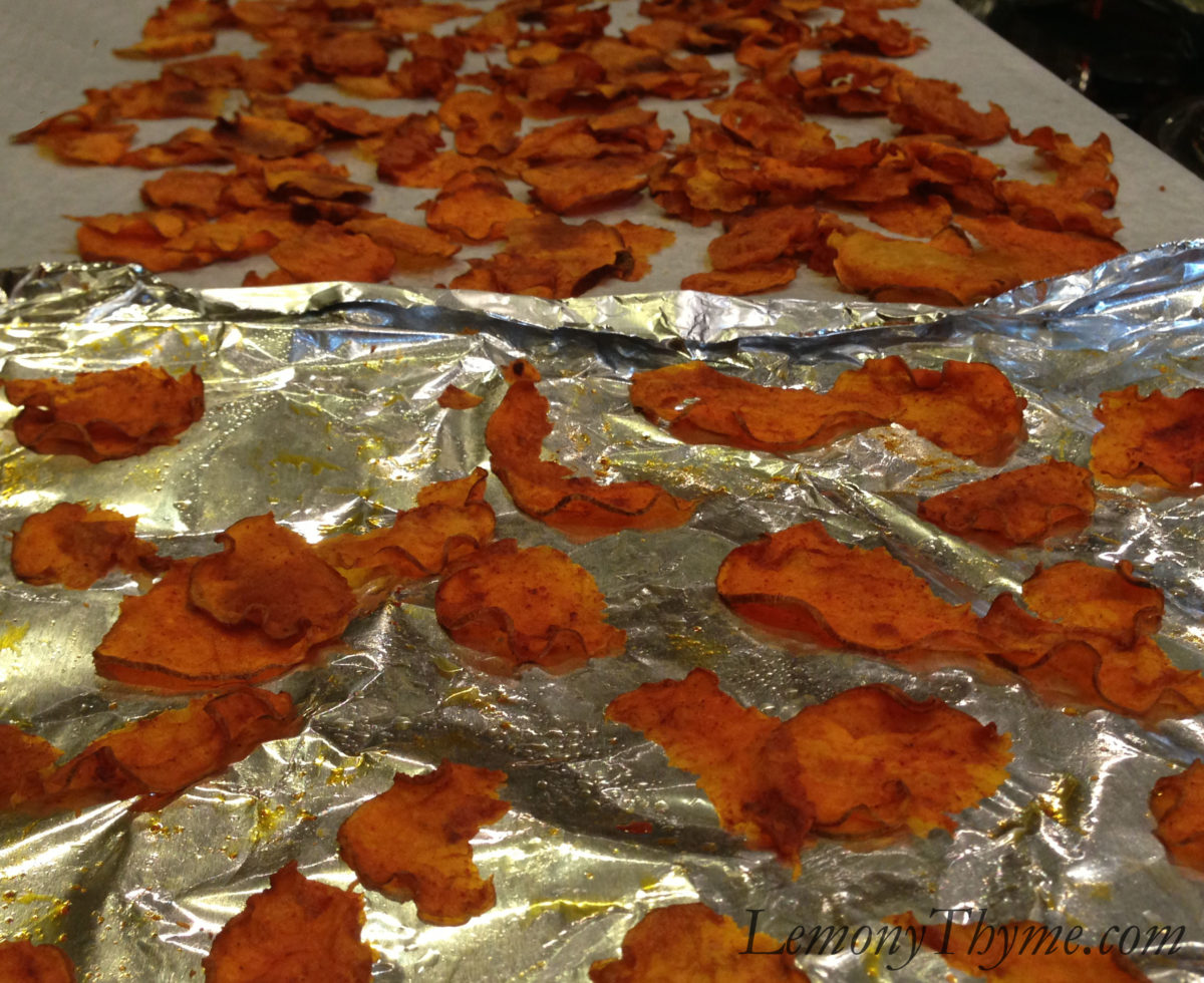 Smoked Paprika Sweet Potato Chips {Share the Love} - Lemony Thyme