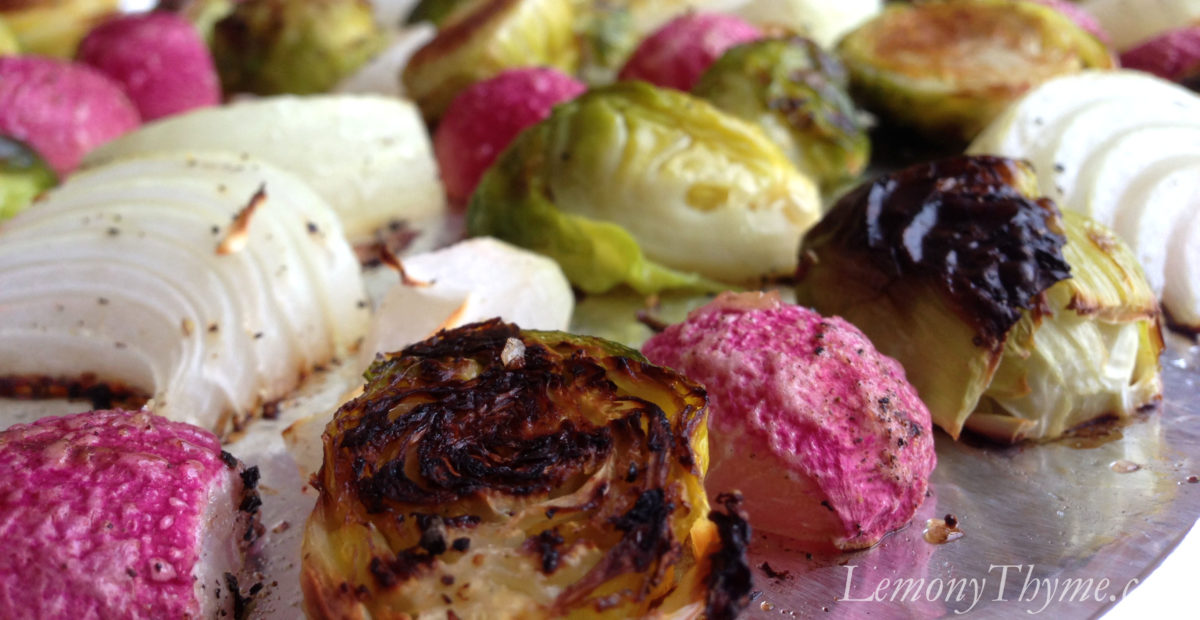 Roasted Spring Vegetables {featuring Radishes} Lemony Thyme